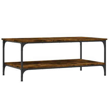vidaXL Table basse en bois d'ingénierie, chêne fumé, 100 x 55 x 40 cm