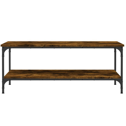 vidaXL Table basse en bois d'ingénierie, chêne fumé, 100 x 55 x 40 cm