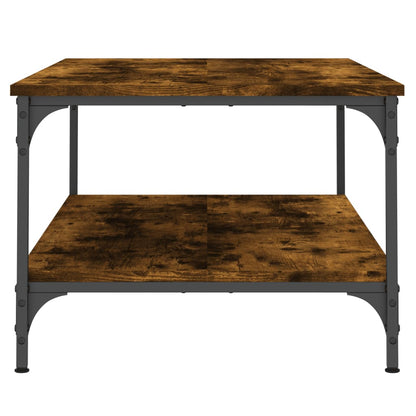 vidaXL Table basse en bois d'ingénierie, chêne fumé, 100 x 55 x 40 cm