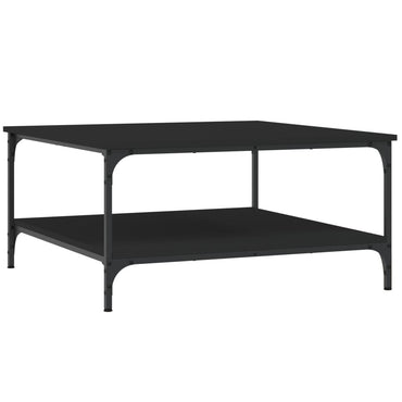 vidaXL Table basse noire 80x80x40 cm Bois d'ingénierie