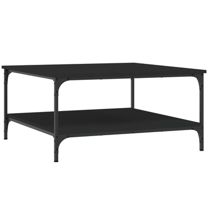 vidaXL Table basse noire 80x80x40 cm Bois d'ingénierie