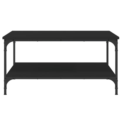 vidaXL Table basse noire 80x80x40 cm Bois d'ingénierie