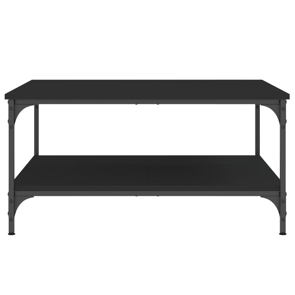 vidaXL Table basse noire 80x80x40 cm Bois d'ingénierie