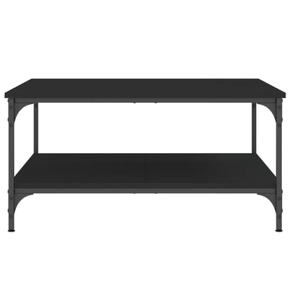 vidaXL Table basse noire 80x80x40 cm Bois d'ingénierie