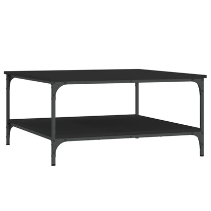 vidaXL Table basse noire 80x80x40 cm Bois d'ingénierie