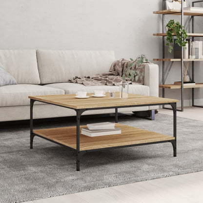 vidaXL Table basse chêne Sonoma 80x80x40 cm aggloméré