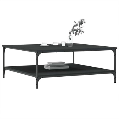 vidaXL Table basse noire 100x100x40 cm, bois d'ingénierie