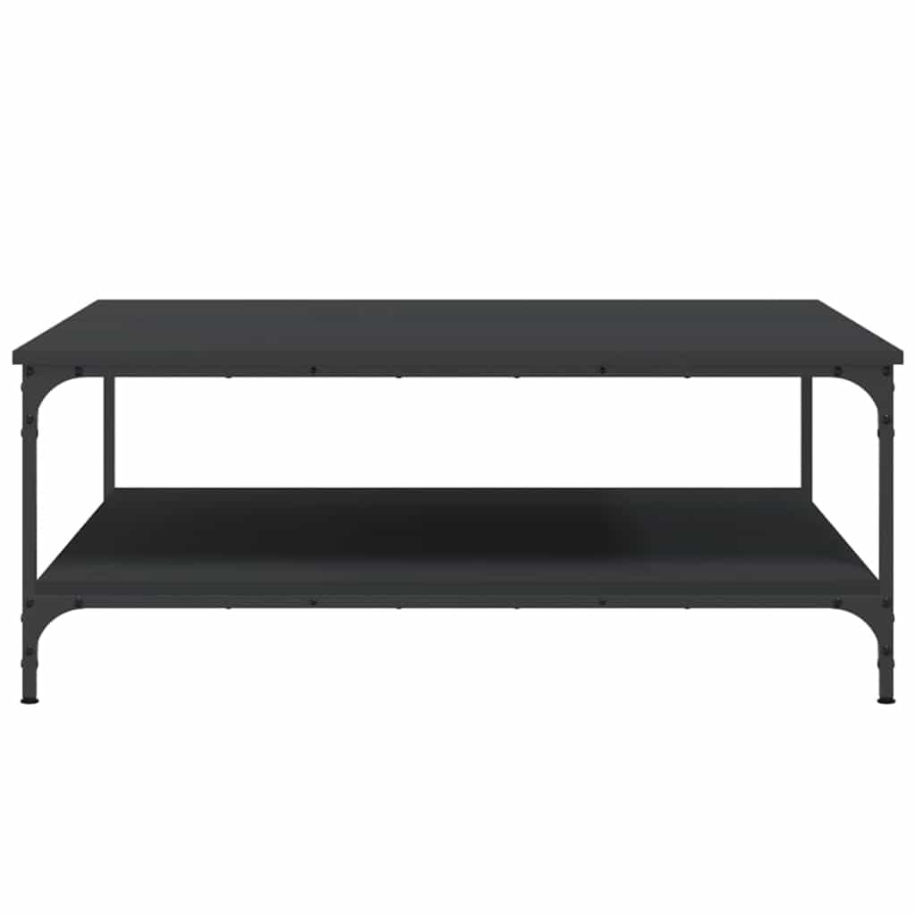 vidaXL Table basse noire 100x100x40 cm, bois d'ingénierie