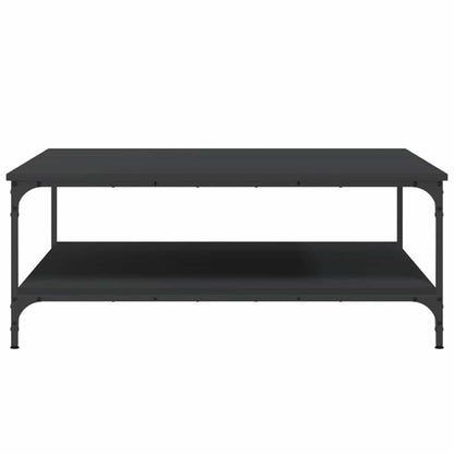 vidaXL Table basse noire 100x100x40 cm, bois d'ingénierie