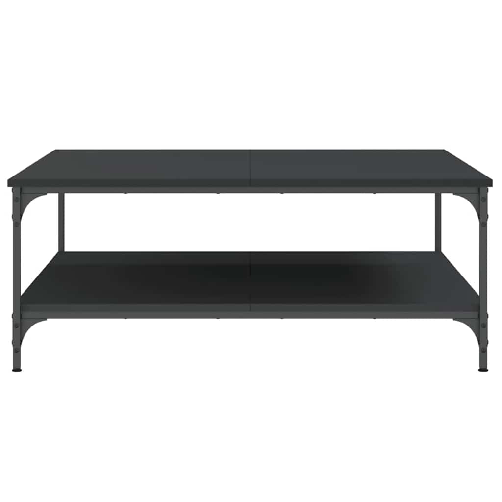 vidaXL Table basse noire 100x100x40 cm, bois d'ingénierie