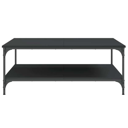 vidaXL Table basse noire 100x100x40 cm, bois d'ingénierie