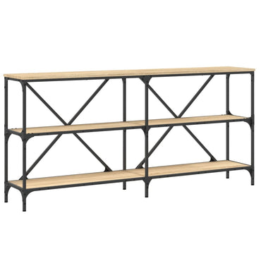 vidaXL Table console chêne sonoma 160x30x75 cm en bois d'ingénierie et fer