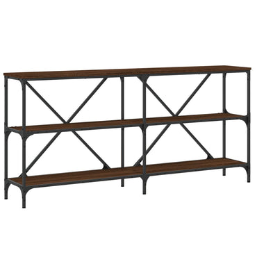 vidaXL Console marron aspect chêne 160x30x75 cm Bois d'ingénierie