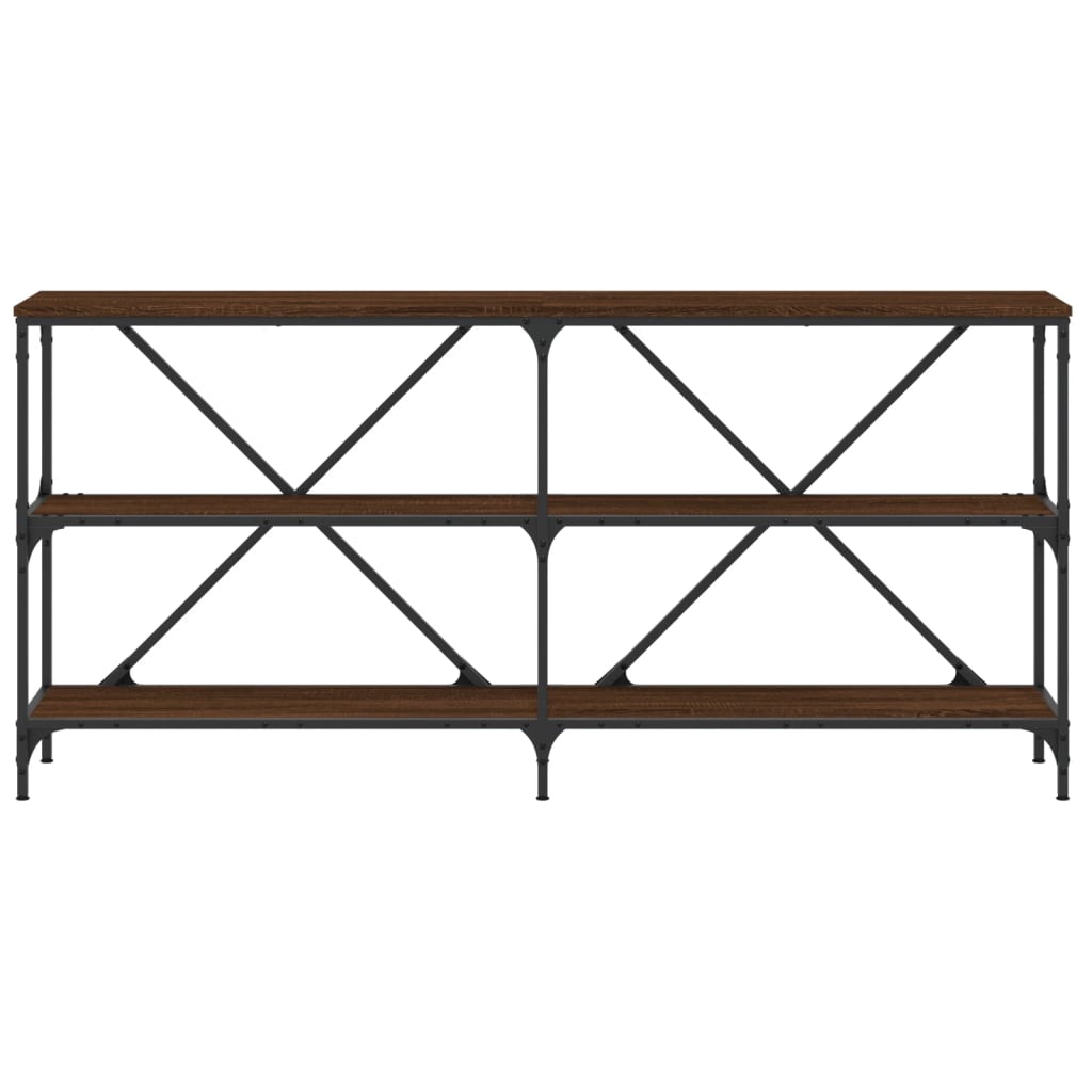 vidaXL Console marron aspect chêne 160x30x75 cm Bois d'ingénierie