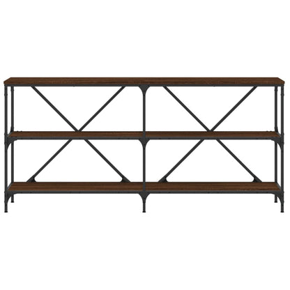 vidaXL Console marron aspect chêne 160x30x75 cm Bois d'ingénierie