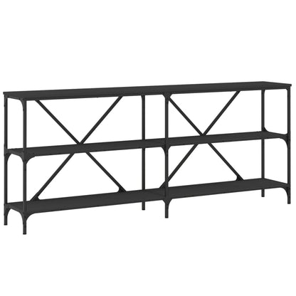 vidaXL Konsolentisch Schwarz 180x30x75 cm Holzwerkstoff und Eisen