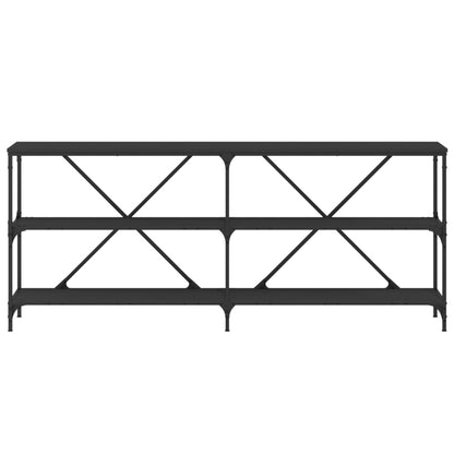 vidaXL Konsolentisch Schwarz 180x30x75 cm Holzwerkstoff und Eisen