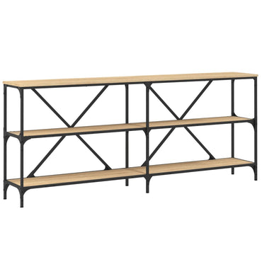 vidaXL Table console chêne sonoma 180x30x75 cm Aggloméré et fer