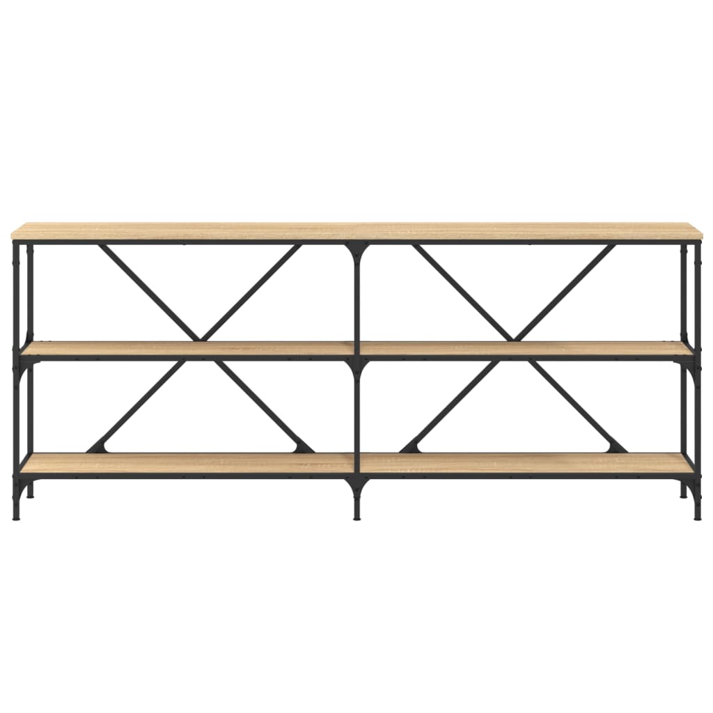 vidaXL Table console chêne sonoma 180x30x75 cm Aggloméré et fer