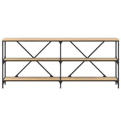 vidaXL Table console chêne sonoma 180x30x75 cm Aggloméré et fer