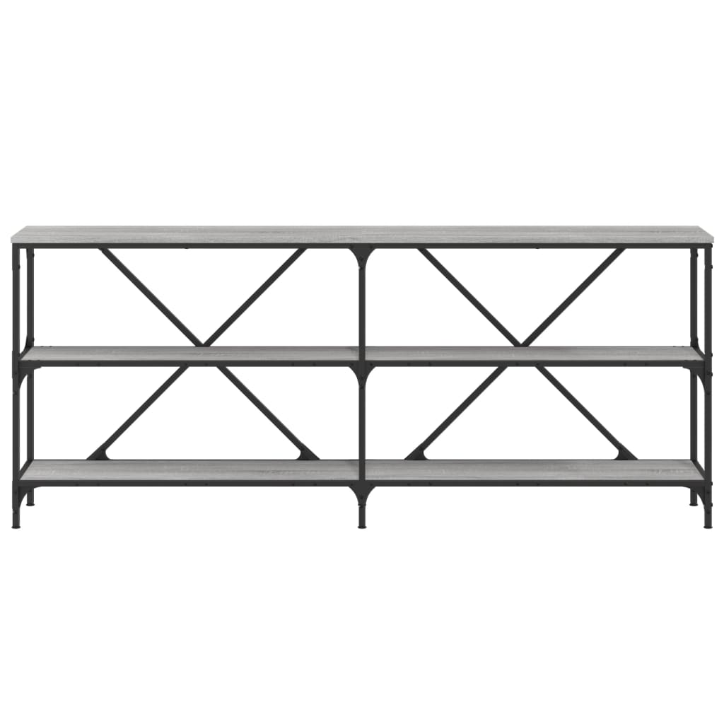 vidaXL Konsolentisch Grau Sonoma 180x30x75 cm Holzwerkstoff und Eisen