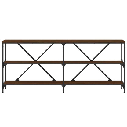 vidaXL Konsolentisch Braun Eiche 180x30x75 cm Holzwerkstoff und Eisen