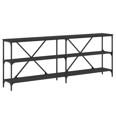 vidaXL Konsolentisch Schwarz 200x30x75 cm Holzwerkstoff und Eisen