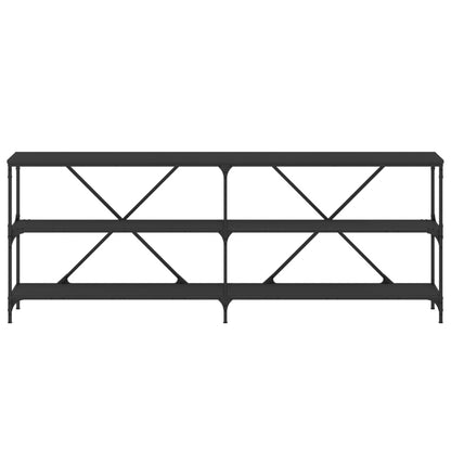 vidaXL Konsolentisch Schwarz 200x30x75 cm Holzwerkstoff und Eisen