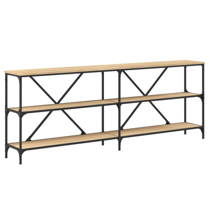vidaXL Konsolentisch Sonoma-Eiche 200x30x75 cm Holzwerkstoff und Eisen