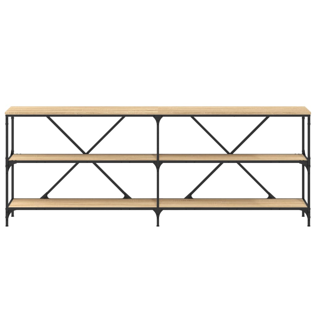 vidaXL Konsolentisch Sonoma-Eiche 200x30x75 cm Holzwerkstoff und Eisen