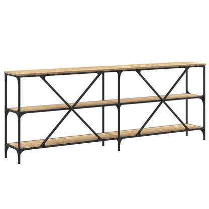 vidaXL Konsolentisch Sonoma-Eiche 200x30x75 cm Holzwerkstoff und Eisen