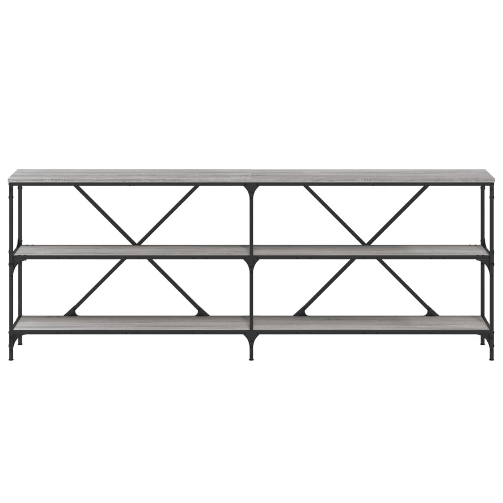 vidaXL Konsolentisch Grau Sonoma 200x30x75 cm Holzwerkstoff und Eisen