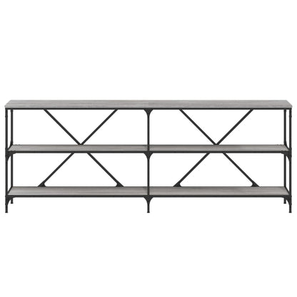 vidaXL Konsolentisch Grau Sonoma 200x30x75 cm Holzwerkstoff und Eisen