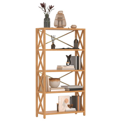 vidaXL Regal mit 5 Böden 80x30x146 cm Massivholz Eiche