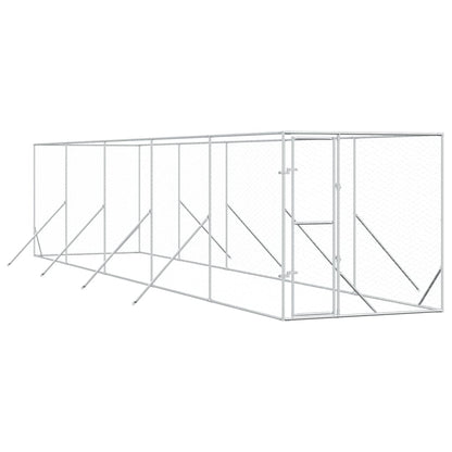 Outdoor-Hundezwinger Silbern 2x10x2 m Verzinkter Stahl