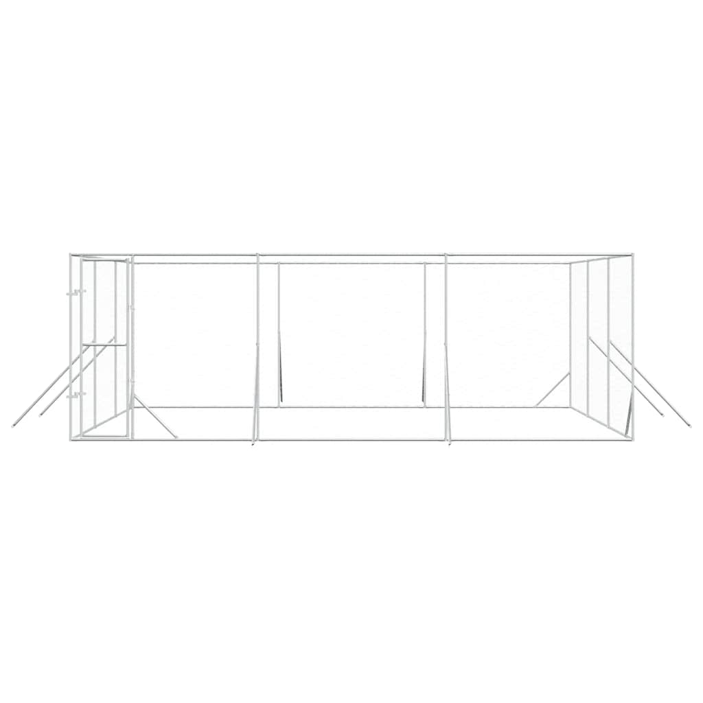 Outdoor-Hundezwinger Silbern 6x6x2 m Verzinkter Stahl
