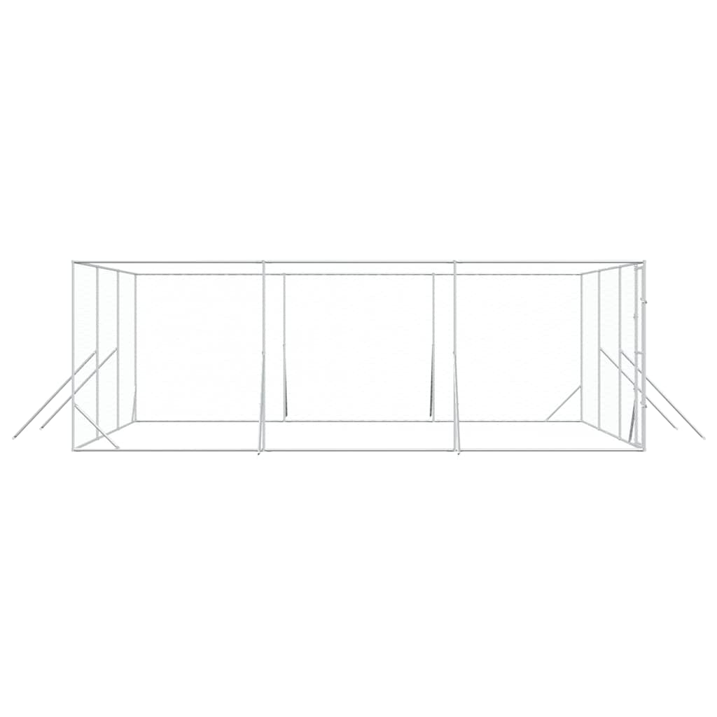 Outdoor-Hundezwinger Silbern 6x6x2 m Verzinkter Stahl