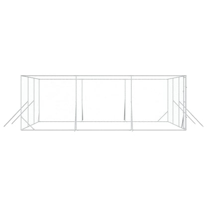 Outdoor-Hundezwinger Silbern 6x6x2 m Verzinkter Stahl