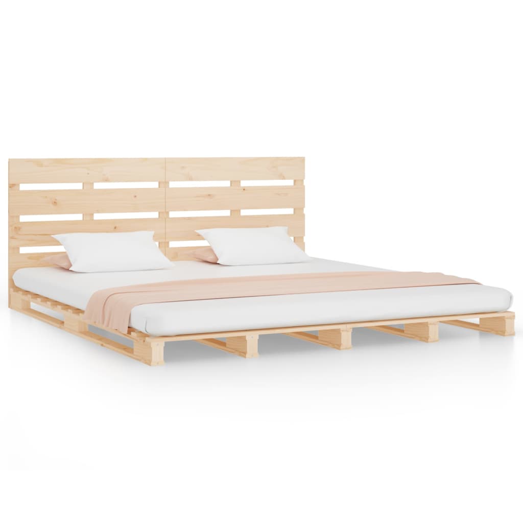 vidaXL Massivholzbett ohne Matratze 140x190 cm Kiefernholz