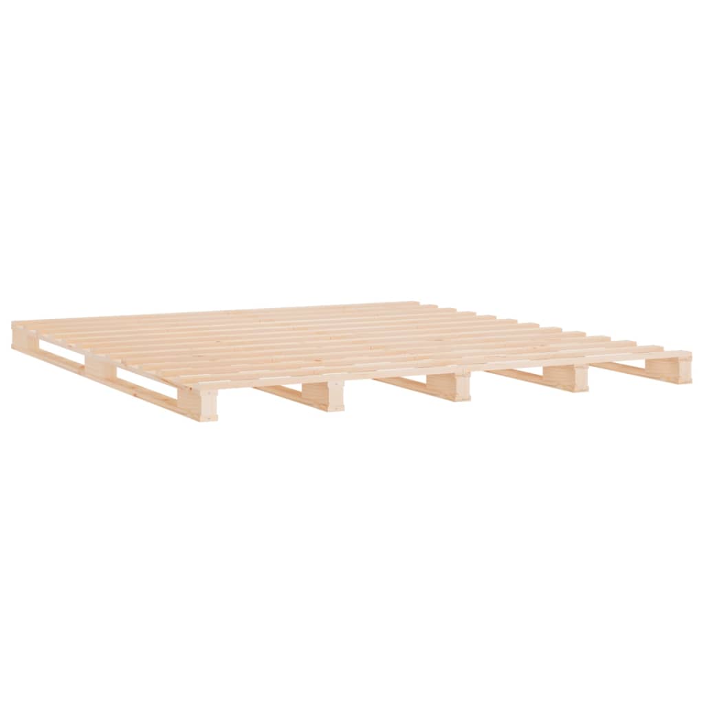 vidaXL Massivholzbett ohne Matratze 140x190 cm Kiefernholz
