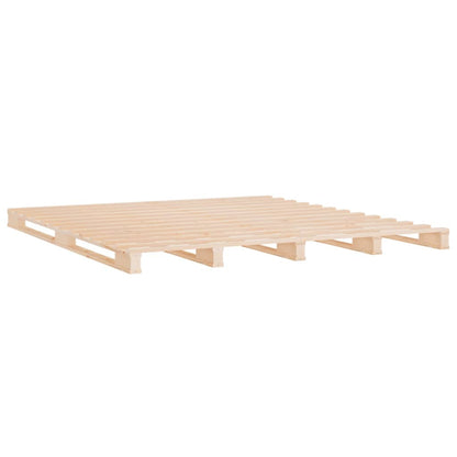 vidaXL Massivholzbett ohne Matratze 140x190 cm Kiefernholz