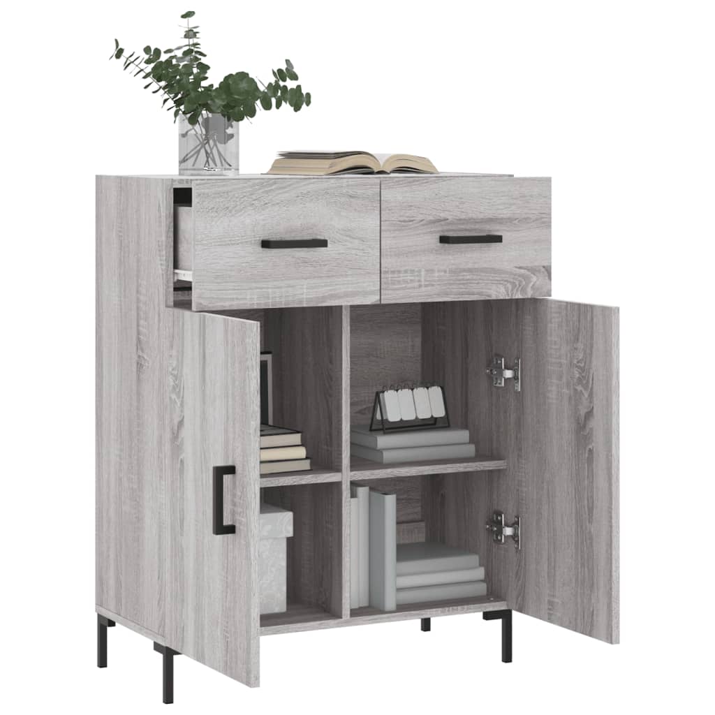 vidaXL Sideboard Grau Sonoma 69,5x34x90 cm Holzwerkstoff