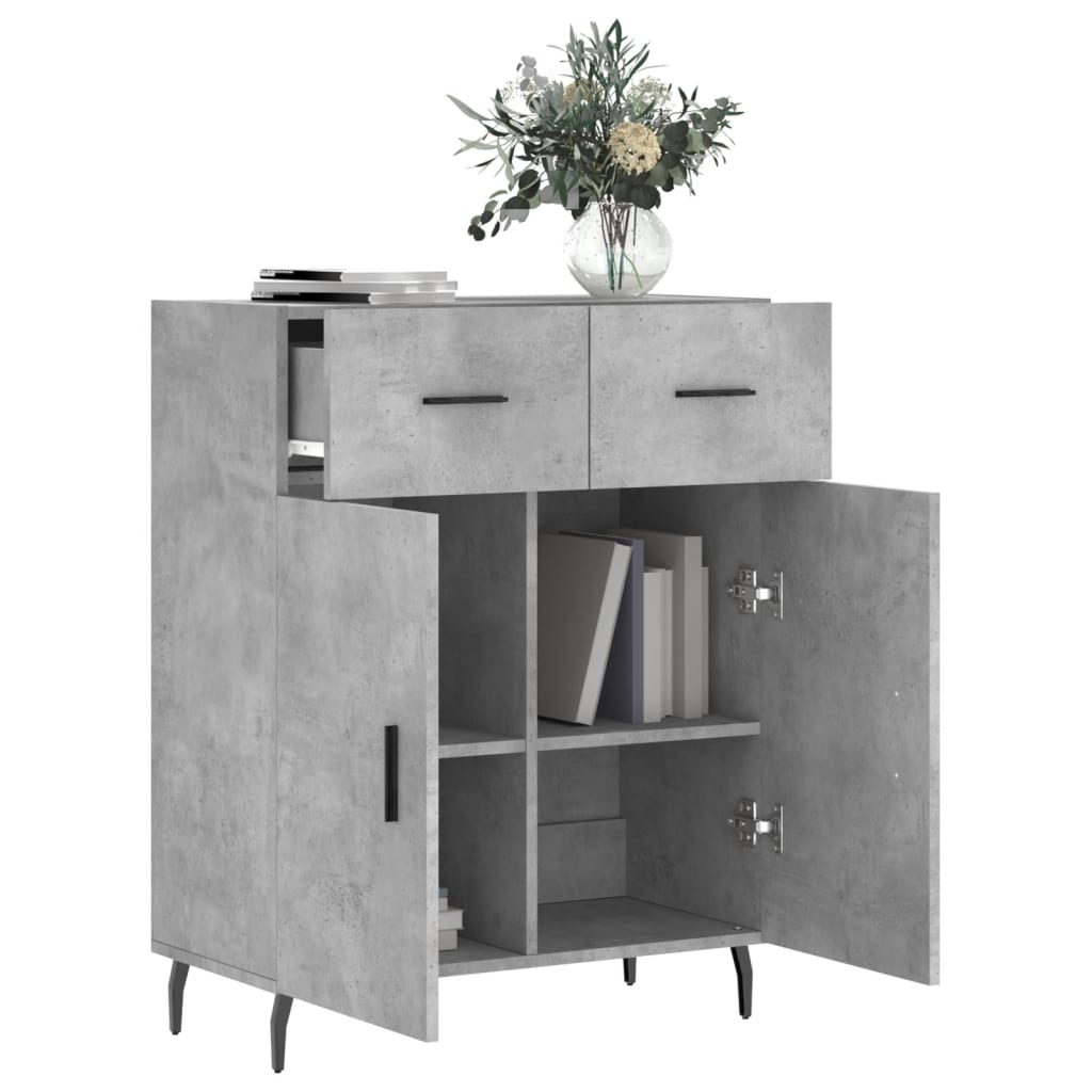 vidaXL Sideboard Betongrau 69,5x34x90 cm Holzwerkstoff