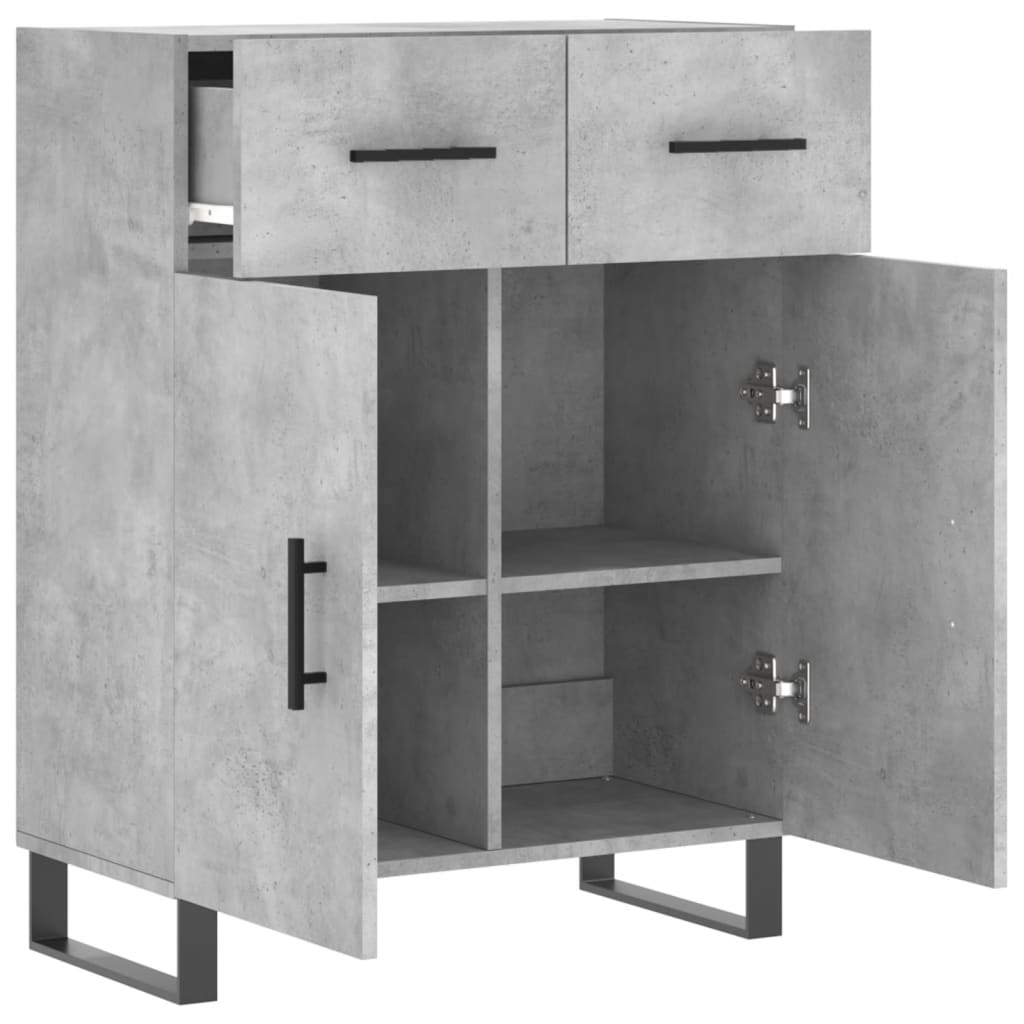Sideboard Betongrau 69,5x34x90 cm Holzwerkstoff