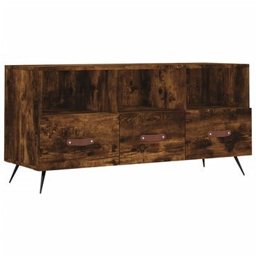 vidaXL Meuble TV chêne fumé 102x36x50 cm Aggloméré
