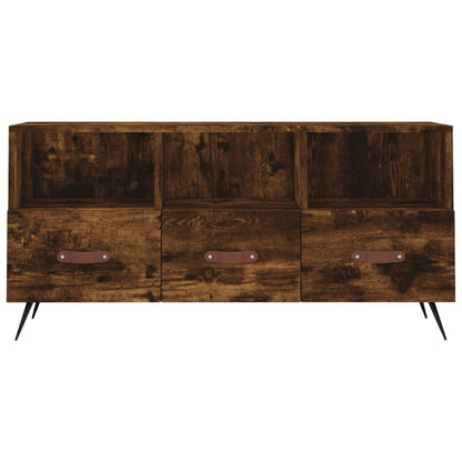 vidaXL Meuble TV chêne fumé 102x36x50 cm Aggloméré
