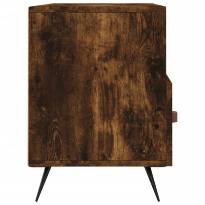 vidaXL Meuble TV chêne fumé 102x36x50 cm Aggloméré