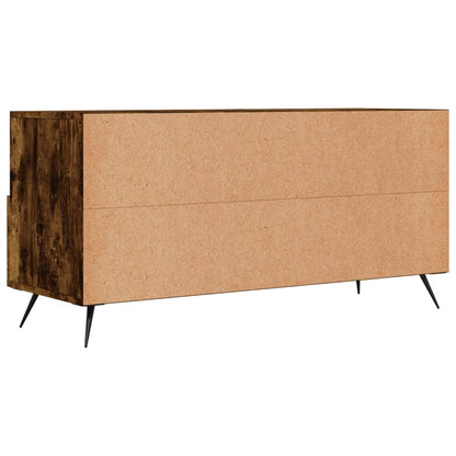 vidaXL Meuble TV chêne fumé 102x36x50 cm Aggloméré