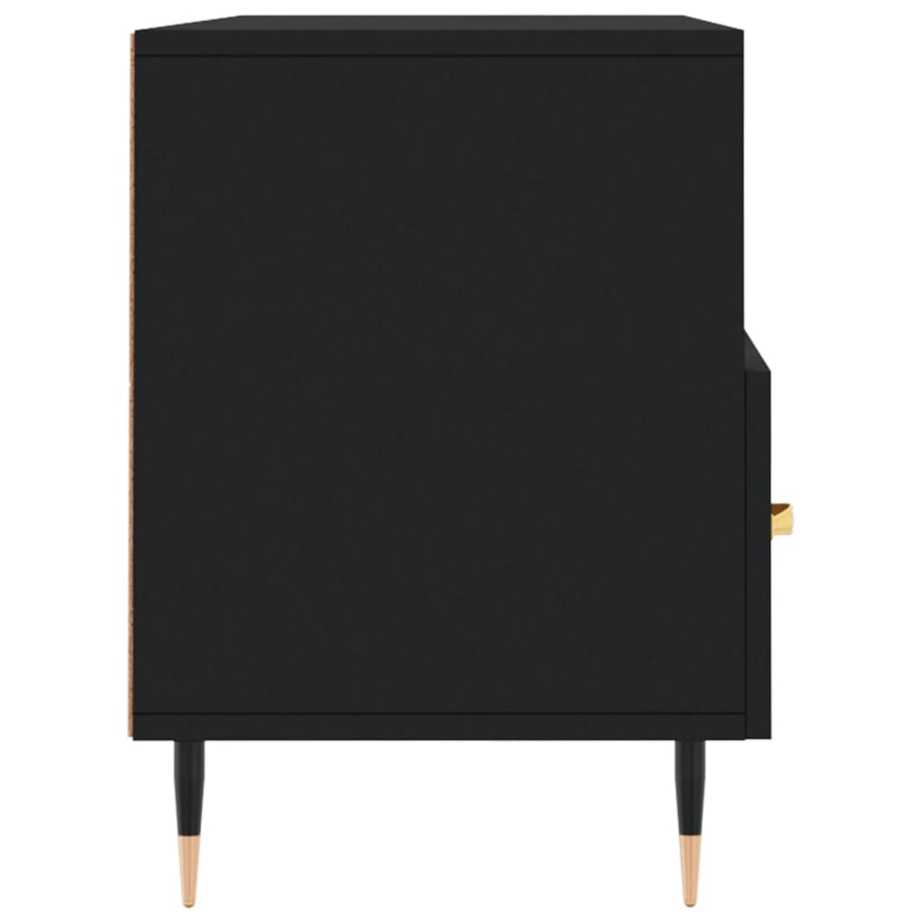 vidaXL Meuble TV Noir 102x36x50 cm Bois d'ingénierie