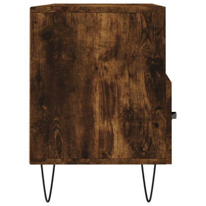 vidaXL Meuble TV chêne fumé 102x36x50 cm Aggloméré